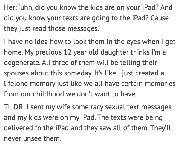 'Dad of the Year' Accidentally Sends Dirty Texts to the Whole Family: 'I’m gonna wreck that..'